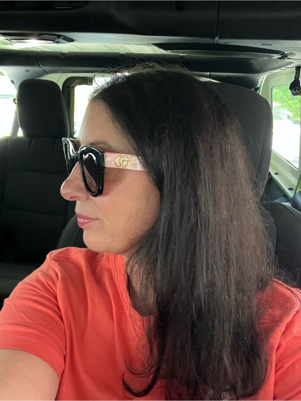 Gucci Black Frame Brown Lens Women's Sunglasses - Picture 7 of 7